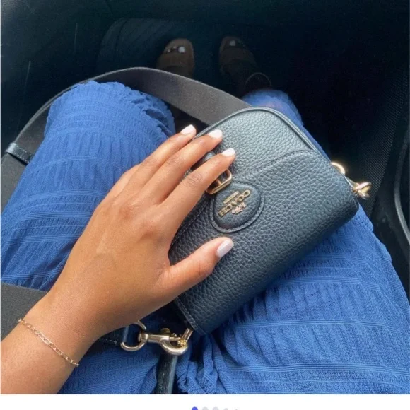 Coach Black Pebbled Leather Crossbody Bag - Picture 11 of 11